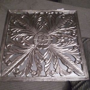 Hand crafted silver wall mirrior